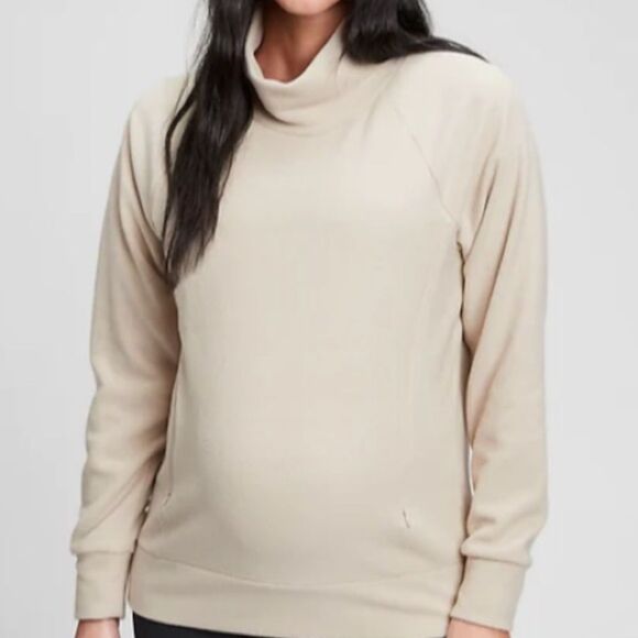 Gap maternity nursing fleece top size xs ivory - Picture 1 of 8